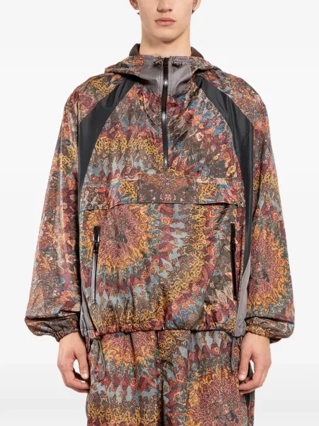 Яке Khoki с качулка кафяво