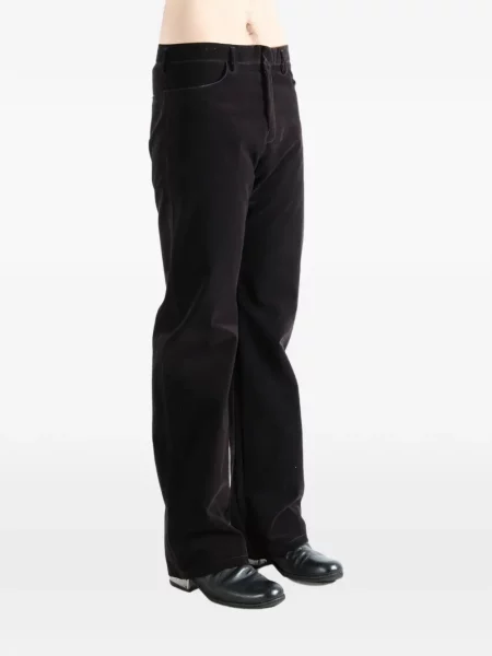 Pantaloni Omar Afridi de catifea maro