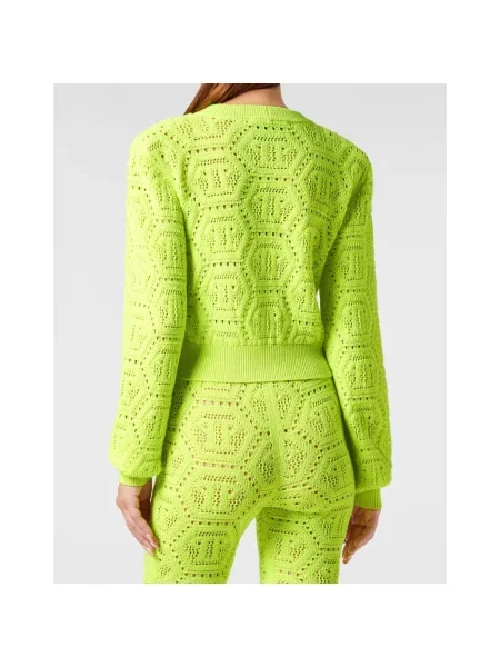 Kardigan Philipp Plein wełniany żółty