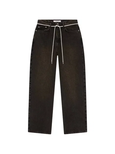 Blugi Aboutblank cu broderie cu cordon negru