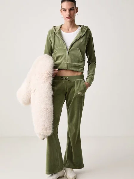 Велюровый свитер Juicy Couture с капюшоном