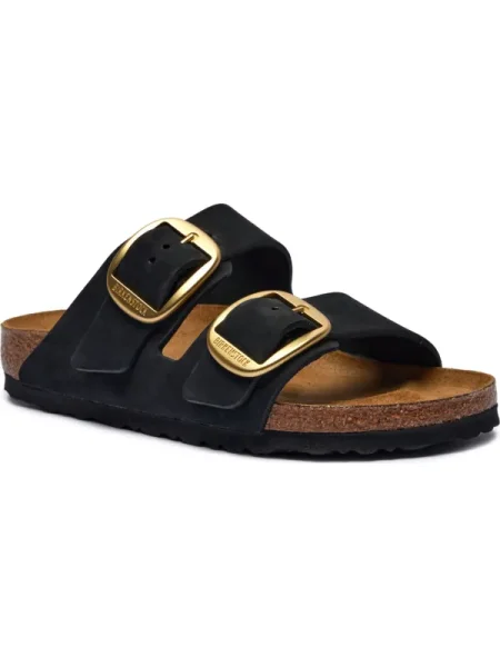 Birkenstock Bőr papucs Arizona Big Buckl | narrow fit fekete