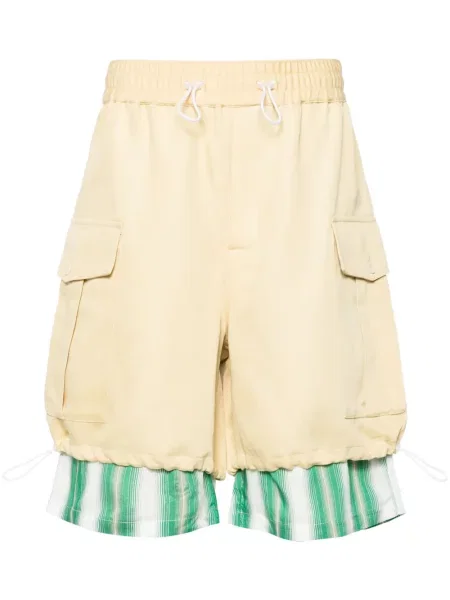 Keprové šortky cargo Wales Bonner žluté