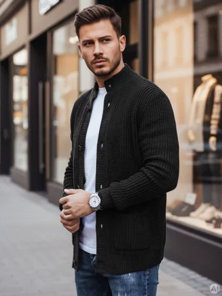 Sweter kardigan Dstreet czarny