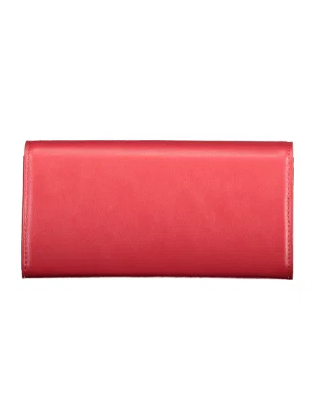 Lniany portfel Valentino czerwony