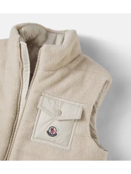 Pūkinė liemenė Moncler Enfant smėlinė