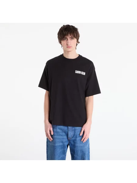 Tricou Calvin Klein Jeans Ss Ck Vert Logo Tee Black XL negru
