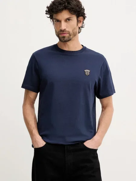 Hackett London tricou din bleumarin uni