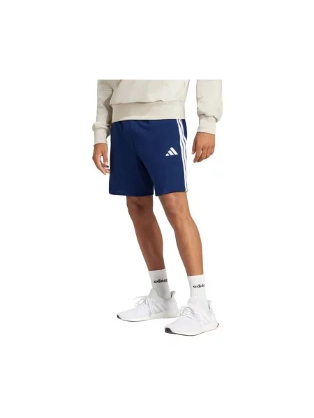 Csíkos frottír rövidnadrág Adidas kék