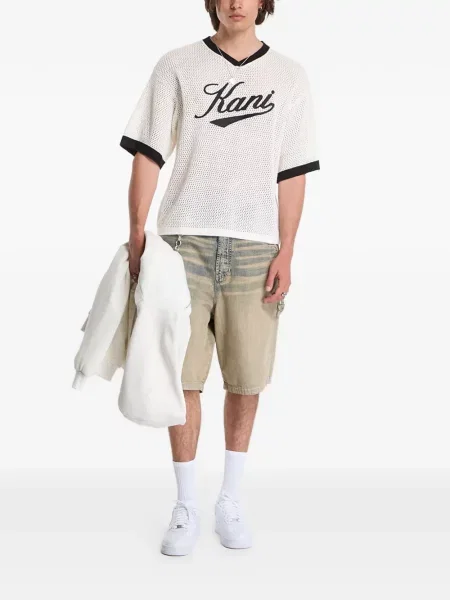 Tricou Karl Kani cu imagine plasă alb