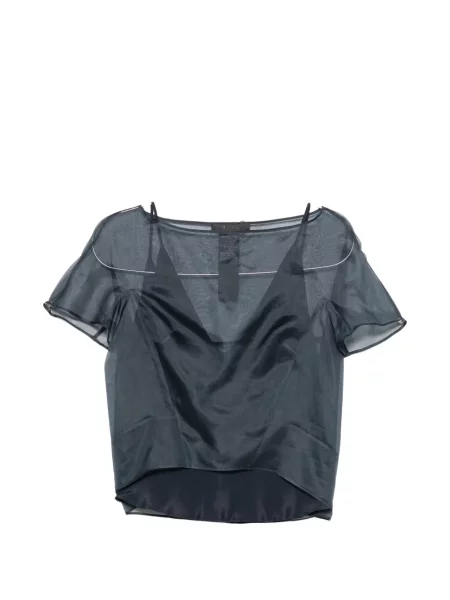 Top Max Mara de mătase albastru