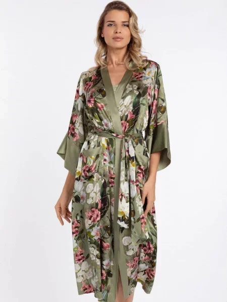 Шелковый женский халат