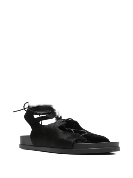Сандали Ancient Greek Sandals с връзки с дантела черно