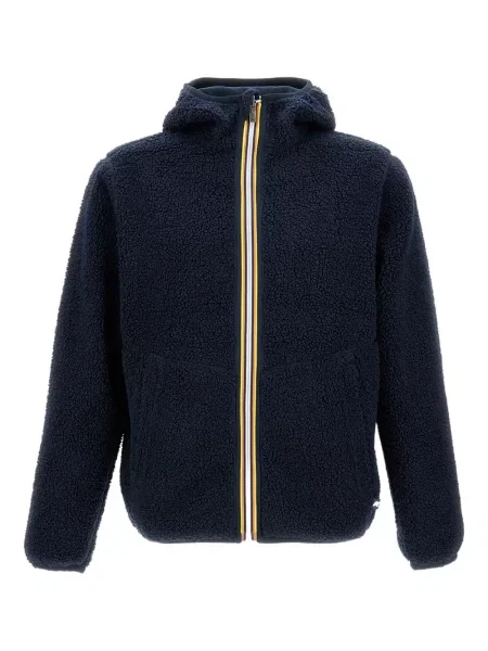 Geacă K-way din fleece cu glugă albastru