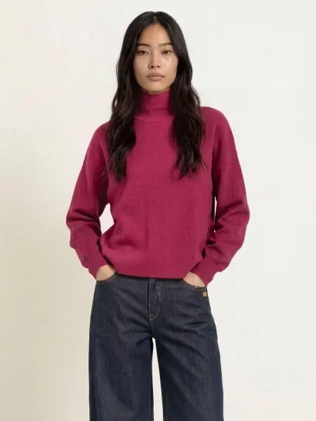 Msch Copenhagen Sweter Z Golfem Mschmercy rot