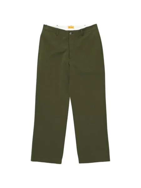 Pantaloni Fortela din țesătură twill verde
