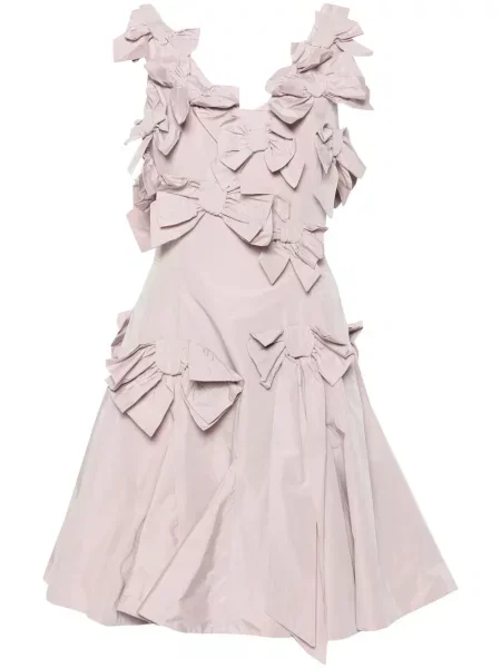 Rochie Viktor & Rolf cu model floral cu decolteu în V de costum roz