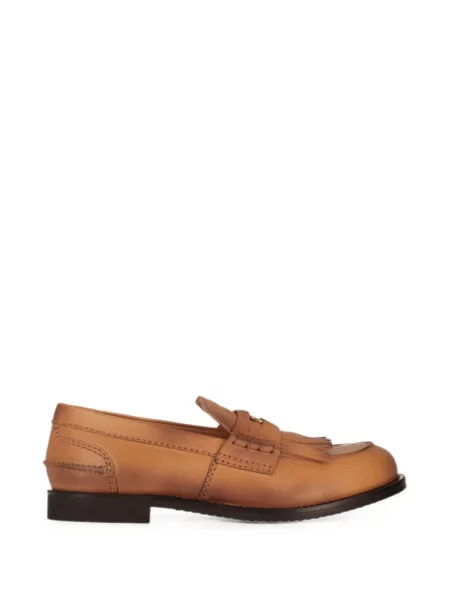 Pantofi loafer Miu Miu din piele maro