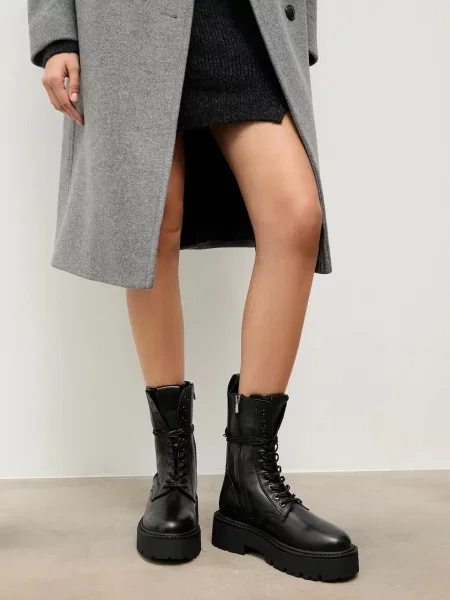 Кожени кубинки Answear.LAB с платформа черно