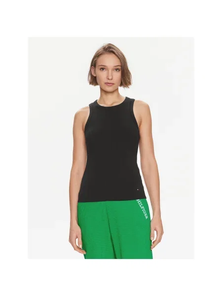 Tommy Hilfiger Felső Slim Fit fekete