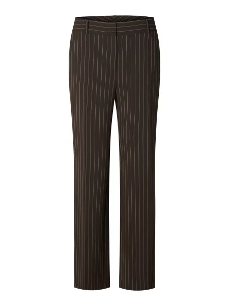 SELECTED Pantaloni cu dungă SLFRITA maro alb