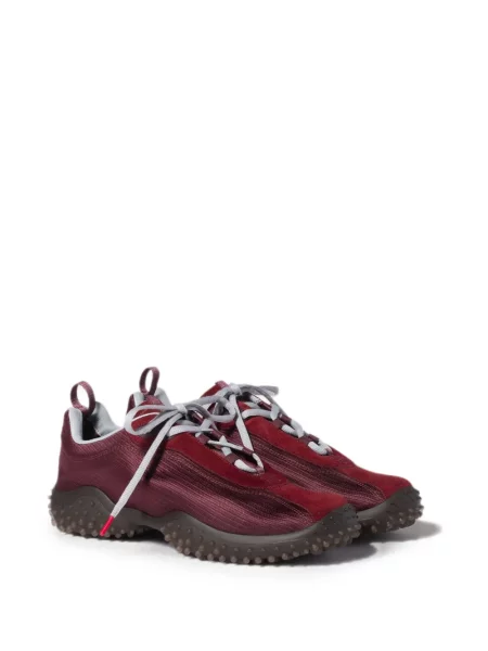 Sneakerși Miu Miu din piele de căprioară roșu