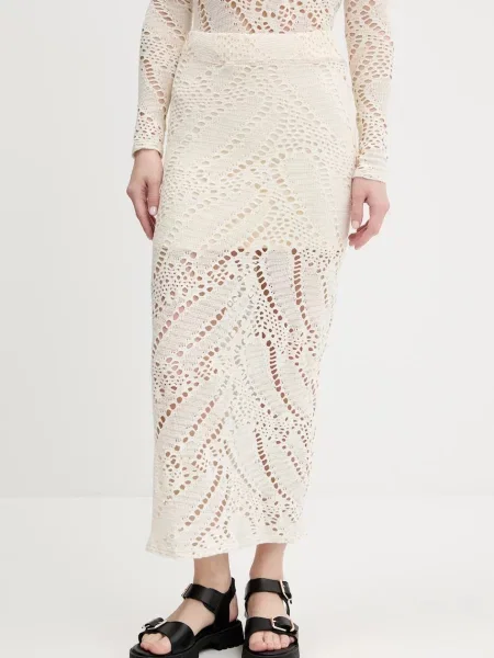 Desigual fustă WOOLF maxi creion bej