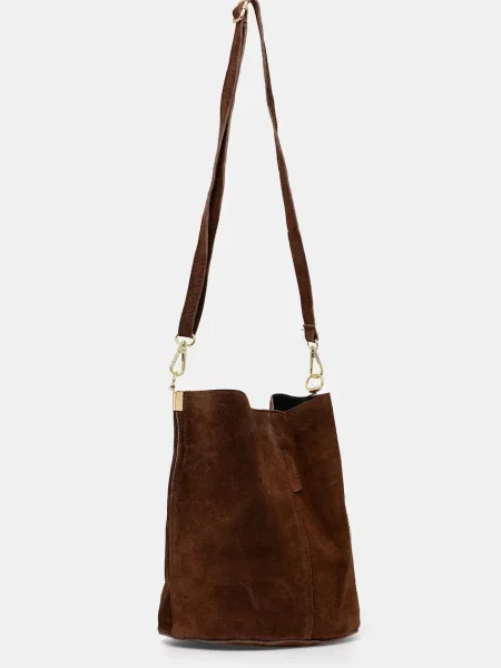 Замшевая сумка Answear.lab коричневая