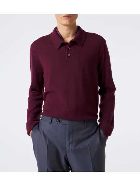 Tricou polo Rubinacci din cașmir