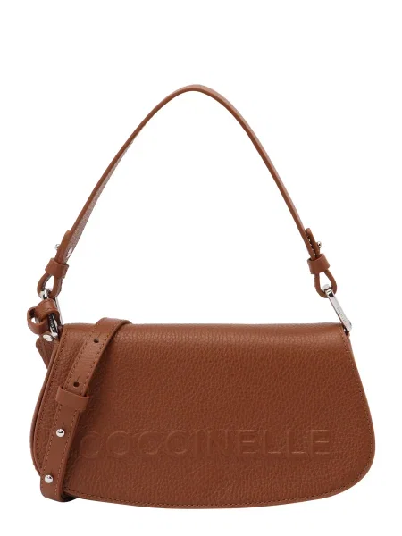 Coccinelle De piele geantă pe umăr MYRTHA MINI maro