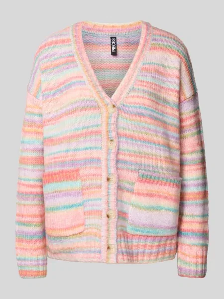 Kurtka o kroju regular fit z miękkiej prążkowanej dzianiny model ‘ORMAN Pieces różowa