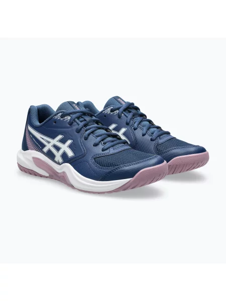 Încălțăminte de tenis pentru femei ASICS Gel-Dedicate 9 In independence blue/white alb