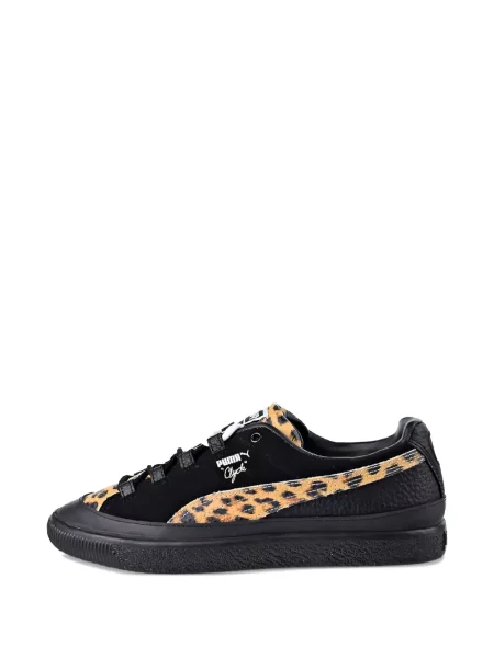Sneakerși Puma Clyde cu imagine cu model leopard negru