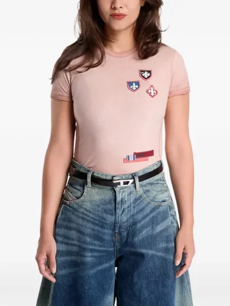 Tricou Diesel cu petice roz