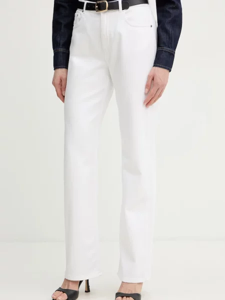 Trussardi jeansy straight białe