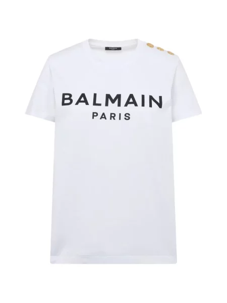 Tricou Balmain cu imagine alb
