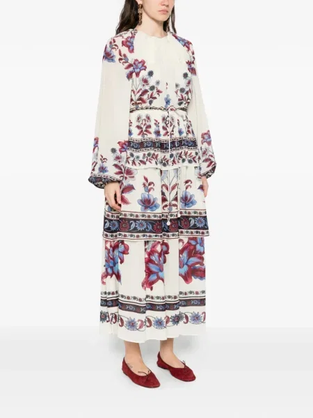 Rochie maxi Farm Rio cu model floral cu imagine de costum