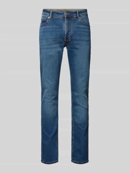 Jeansy o kroju regular fit z detalem marki Christian Berg Men