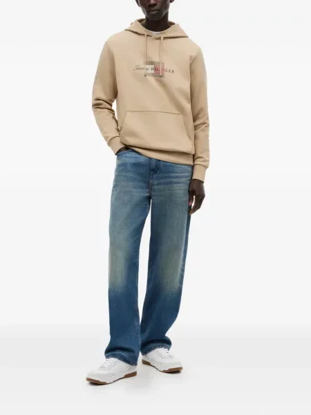 Hanorac cu glugă Tommy Hilfiger cu imagine cu cordon