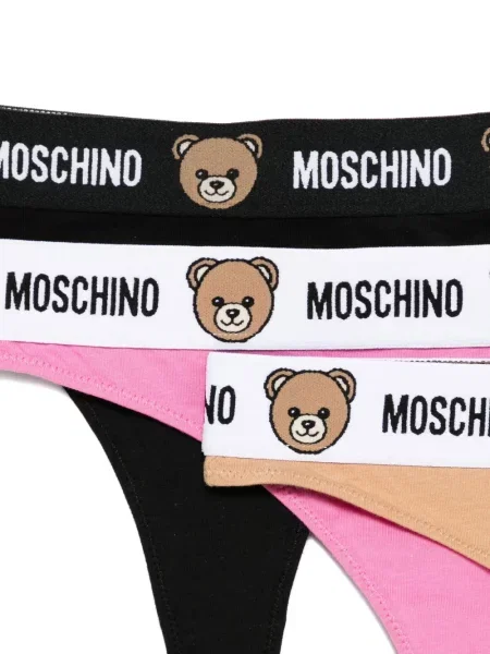Chiloți tanga Moschino cu imagine teddy maro