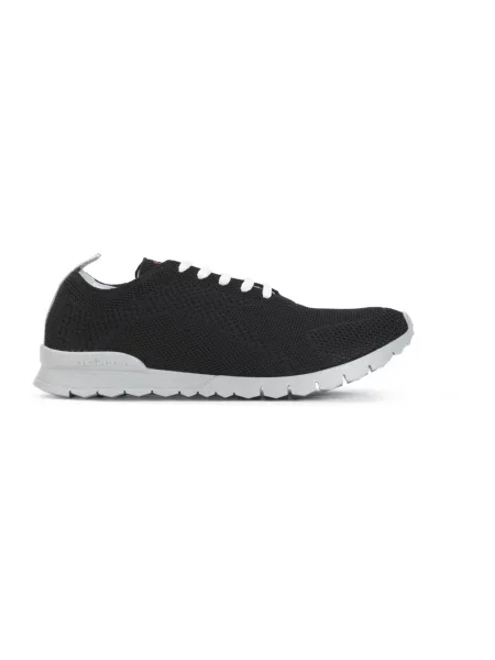 Dzianinowe lekkie sneakersy Kiton czarne