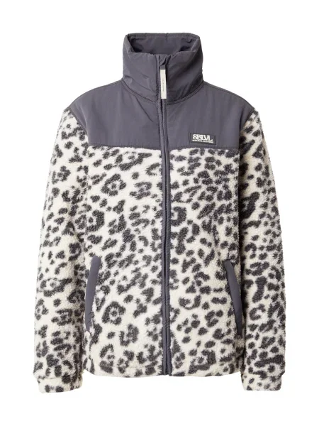Geacă Sublevel din fleece cu model leopard negru