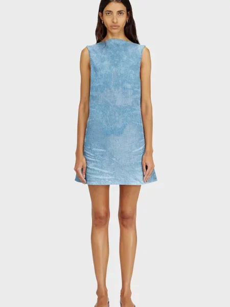 Джинсова сукня Diesel блакитна