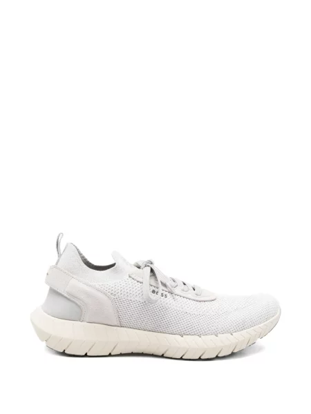 Sneakerși Boss cu șireturi din dantelă gri