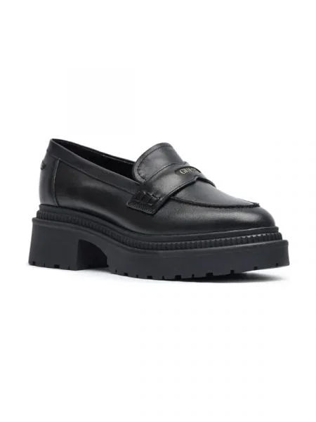 Guess De piele pantofi loafer FINDA negru