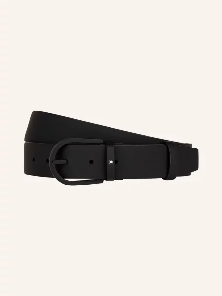 Montblanc Pasek Skórzany schwarz czarny
