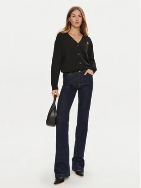 Vlněný mini kardigan Guess Jeans černý