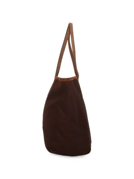 Geantă shopper Mc2 Saint Barth cu aplicații maro