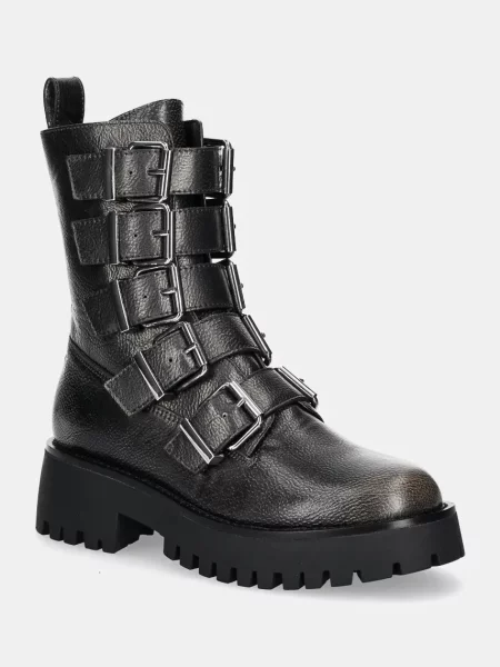 Steve Madden cizme de piele Director femei cu plat gri