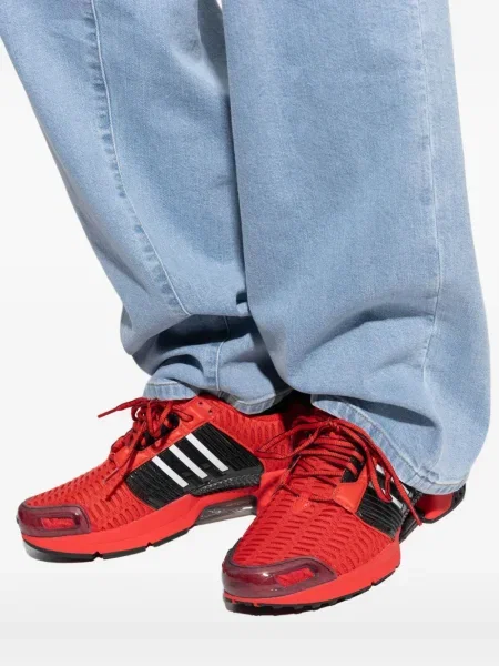 Cămașă Adidas cu dungi cu broderie clasică gri
